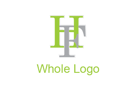 letter F intertwining with letter H