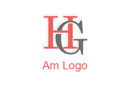letter G intertwining with letter H
