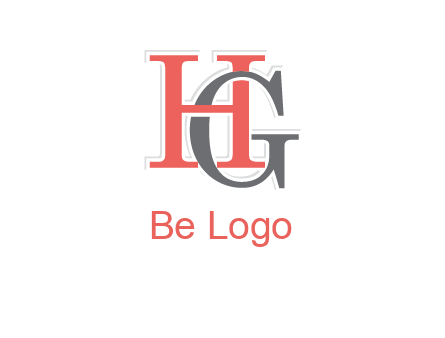 letter G intertwining with letter H