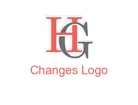 letter G intertwining with letter H
