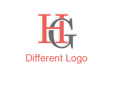letter G intertwining with letter H