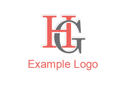 letter G intertwining with letter H