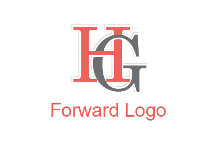 letter G intertwining with letter H