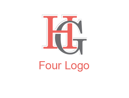letter G intertwining with letter H