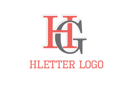 letter G intertwining with letter H