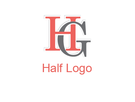 letter G intertwining with letter H