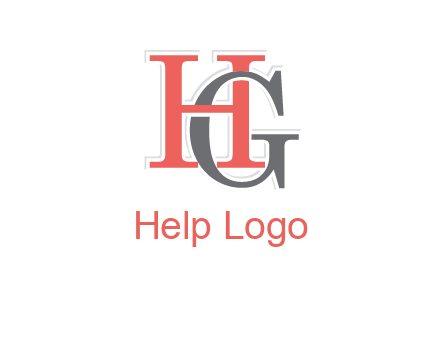 letter G intertwining with letter H