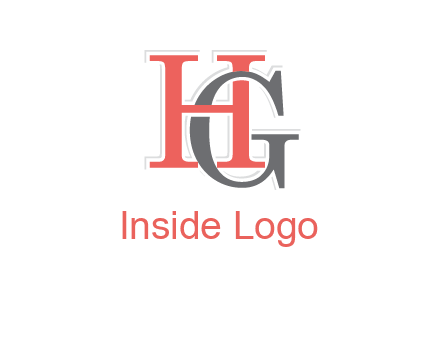 letter G intertwining with letter H