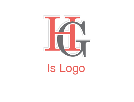 letter G intertwining with letter H