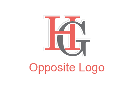 letter G intertwining with letter H