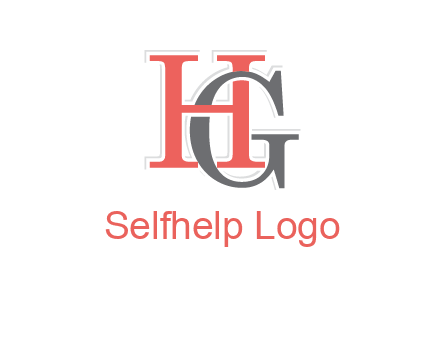 letter G intertwining with letter H