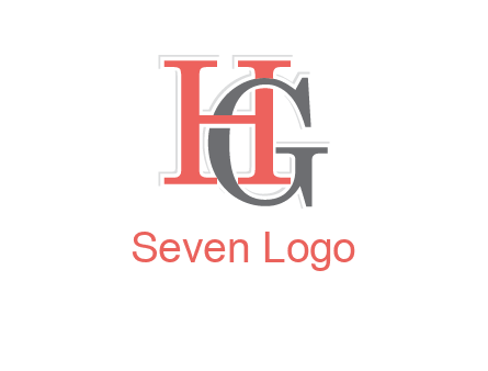 letter G intertwining with letter H