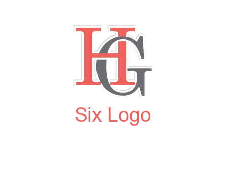 letter G intertwining with letter H