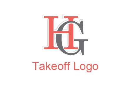 letter G intertwining with letter H