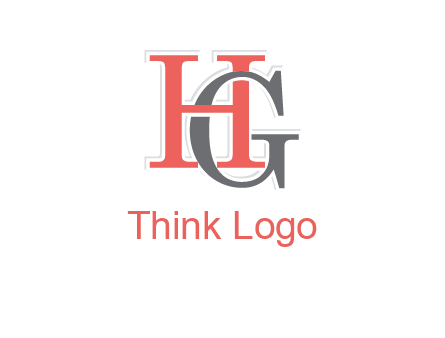 letter G intertwining with letter H