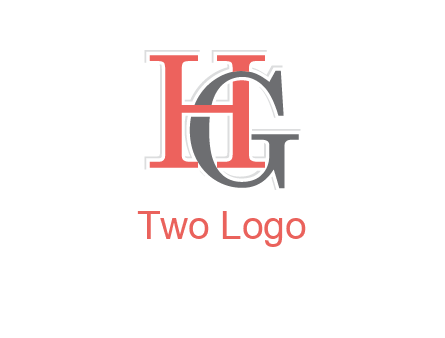 letter G intertwining with letter H