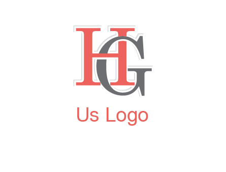 letter G intertwining with letter H