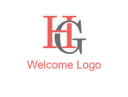 letter G intertwining with letter H