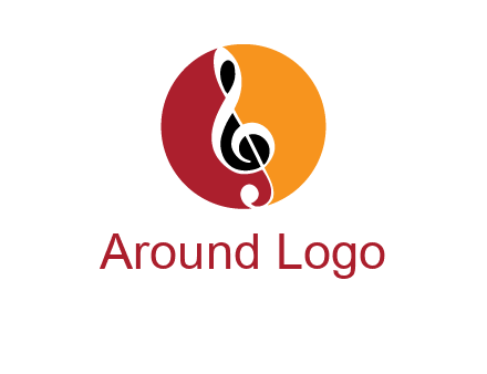 music note in colored circle logo