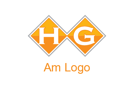 Letters h and g in a diamond logo