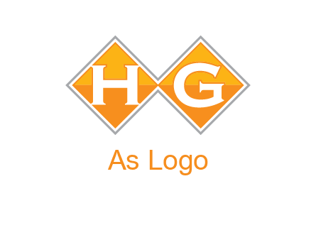 Letters h and g in a diamond logo