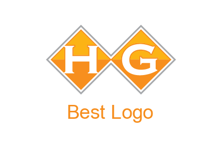 Letters h and g in a diamond logo