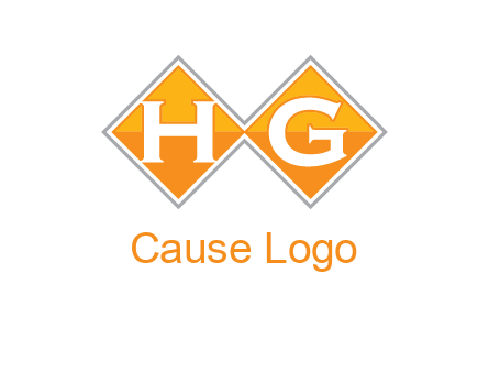 Letters h and g in a diamond logo