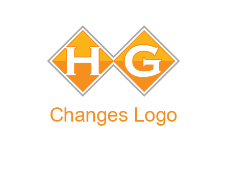 Letters h and g in a diamond logo