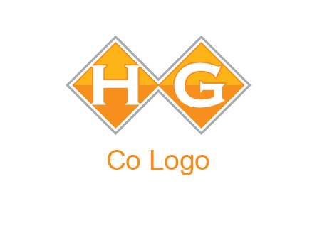 Letters h and g in a diamond logo
