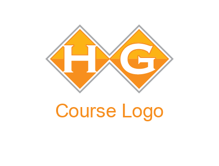 Letters h and g in a diamond logo