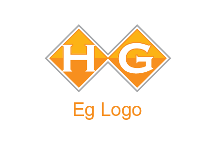 Letters h and g in a diamond logo