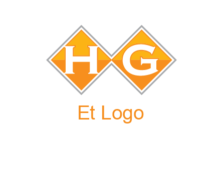 Letters h and g in a diamond logo