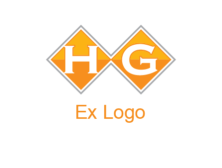 Letters h and g in a diamond logo