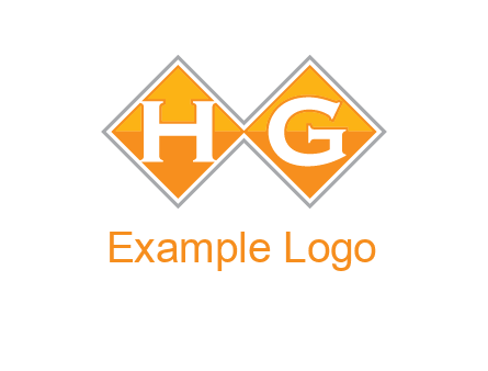 Letters h and g in a diamond logo
