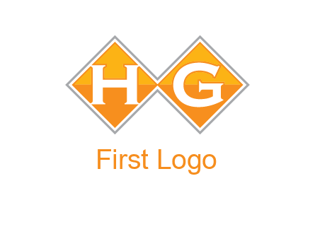 Letters h and g in a diamond logo