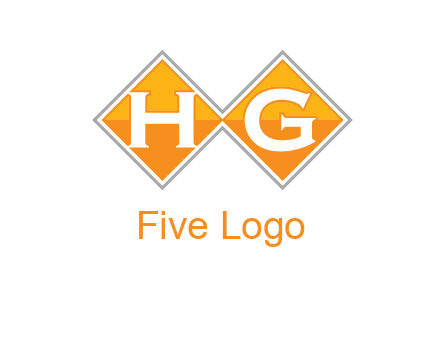 Letters h and g in a diamond logo