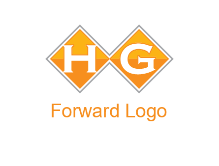 Letters h and g in a diamond logo