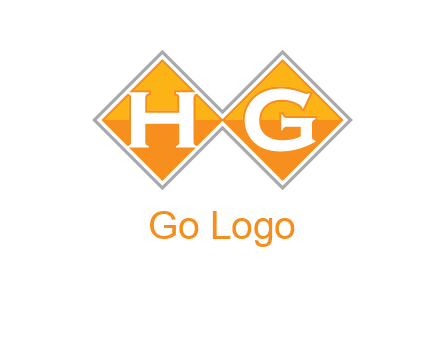 Letters h and g in a diamond logo