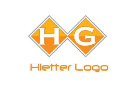 Letters h and g in a diamond logo