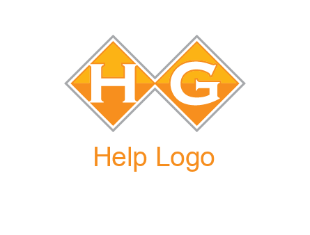 Letters h and g in a diamond logo