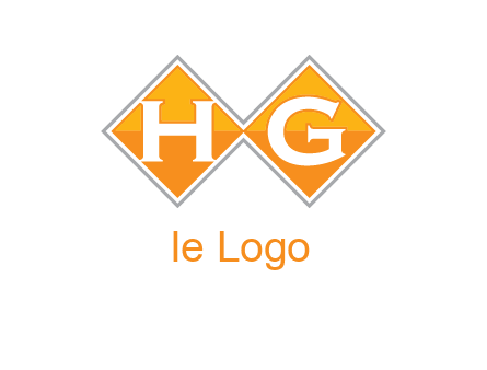 Letters h and g in a diamond logo