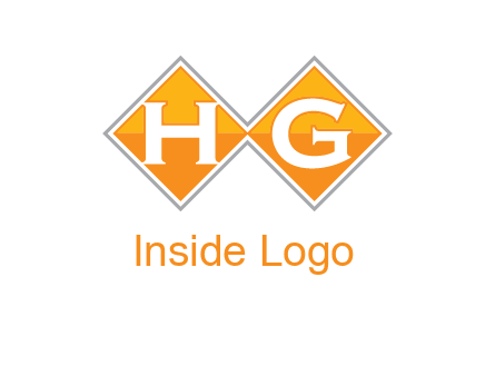 Letters h and g in a diamond logo