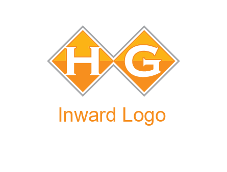 Letters h and g in a diamond logo
