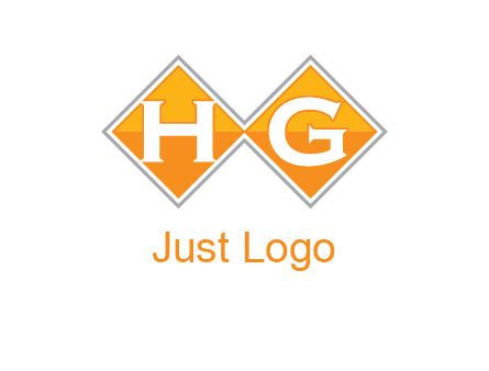 Letters h and g in a diamond logo