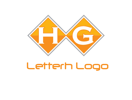 Letters h and g in a diamond logo