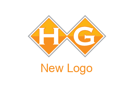 Letters h and g in a diamond logo
