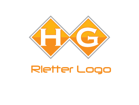Letters h and g in a diamond logo