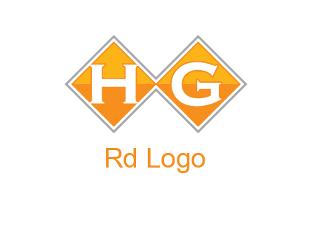Letters h and g in a diamond logo