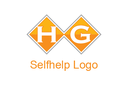 Letters h and g in a diamond logo