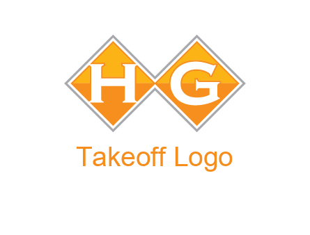 Letters h and g in a diamond logo